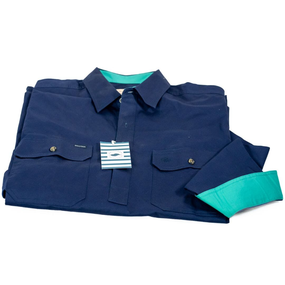 Men's Country Cotton Work Shirt -Contrast - Ballybar