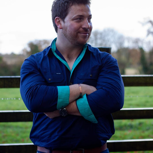 Men's Country Cotton Work Shirt -Contrast - Ballybar