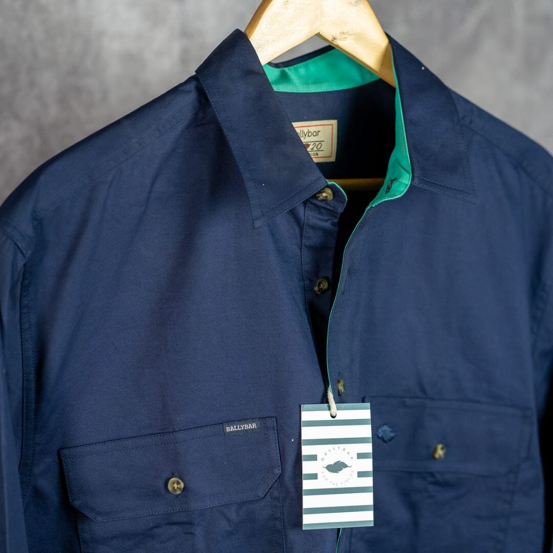 Men's Country Cotton Work Shirt -Contrast - Ballybar