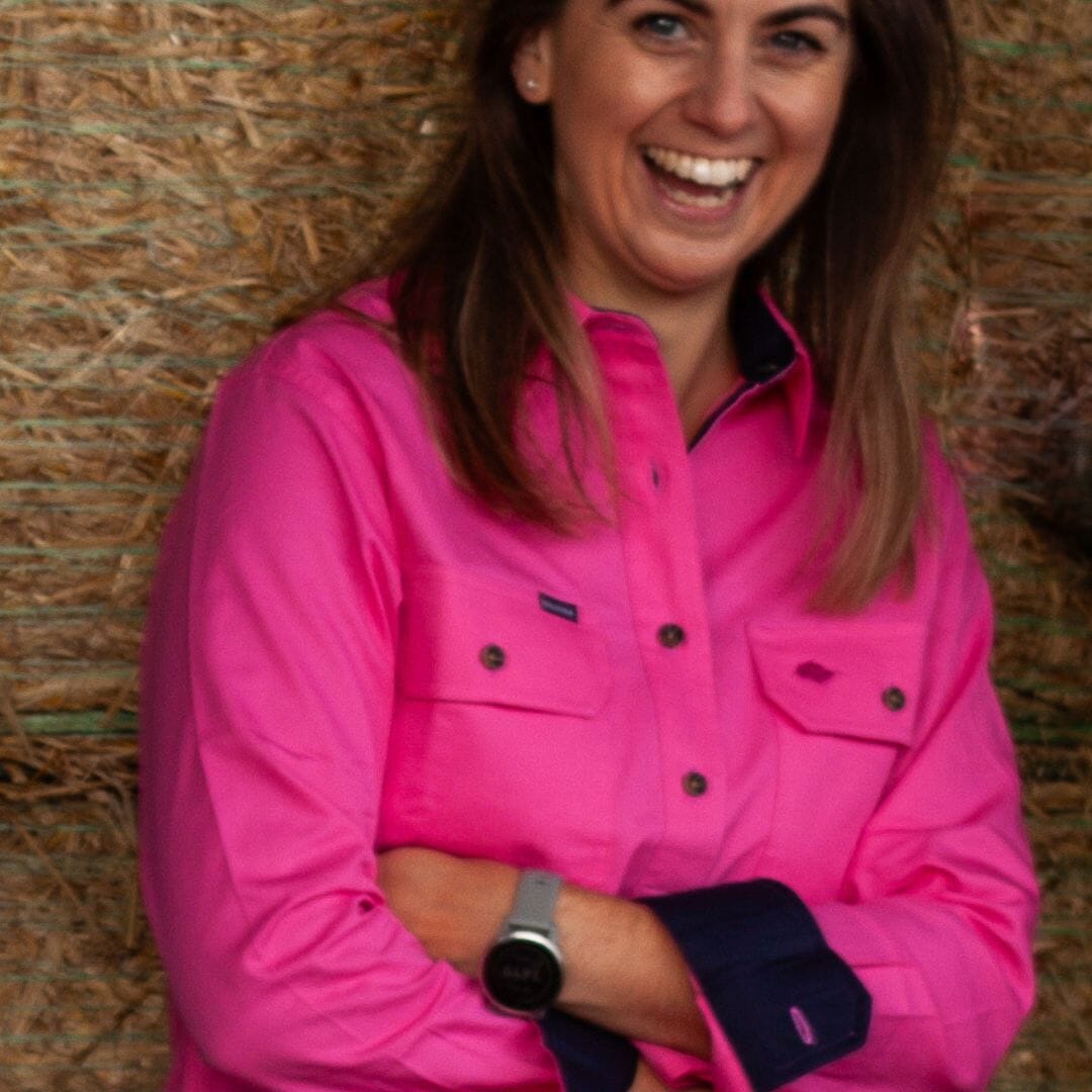 Women's Country Cotton Work Shirt - Long Sleeved (Contrast) Shirts Ballybar