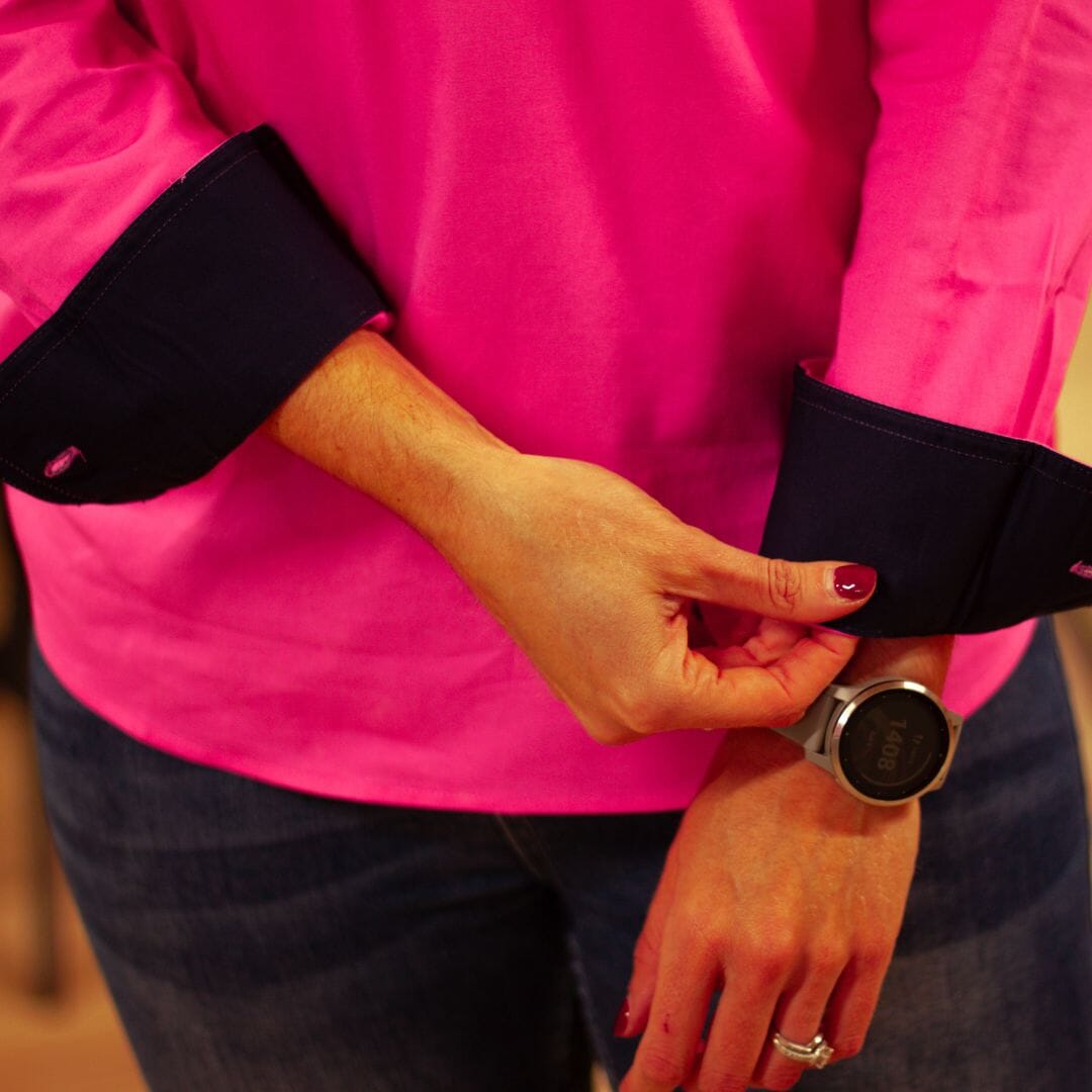 Women's Country Cotton Work Shirt - Long Sleeved (Contrast) Shirts Ballybar