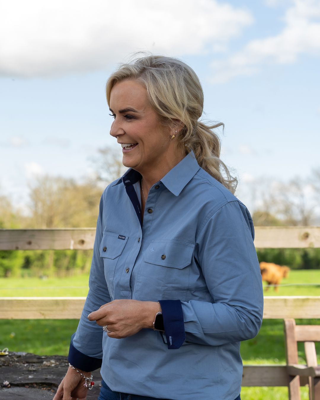 The Ballybar Moove Shirt-Women's Shirts Ballybar 8 Denim & Navy
