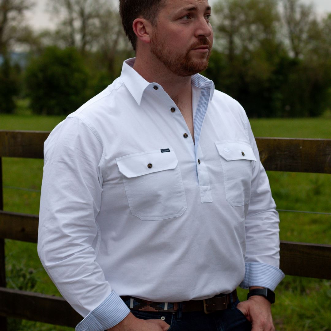 Men's Country Cotton Work Shirt -Contrast - Ballybar