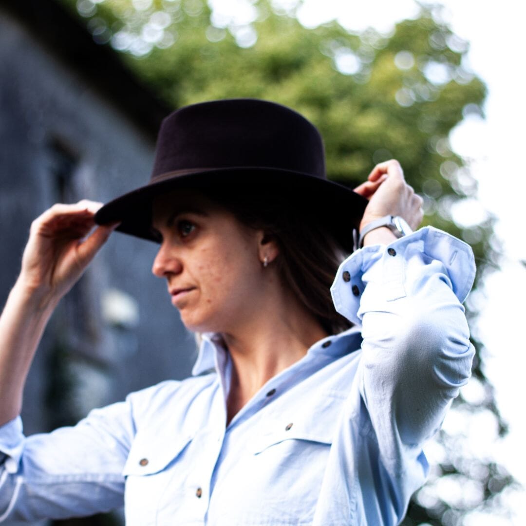 Ballybar Fedora Hat with Leather Band - Ballybar