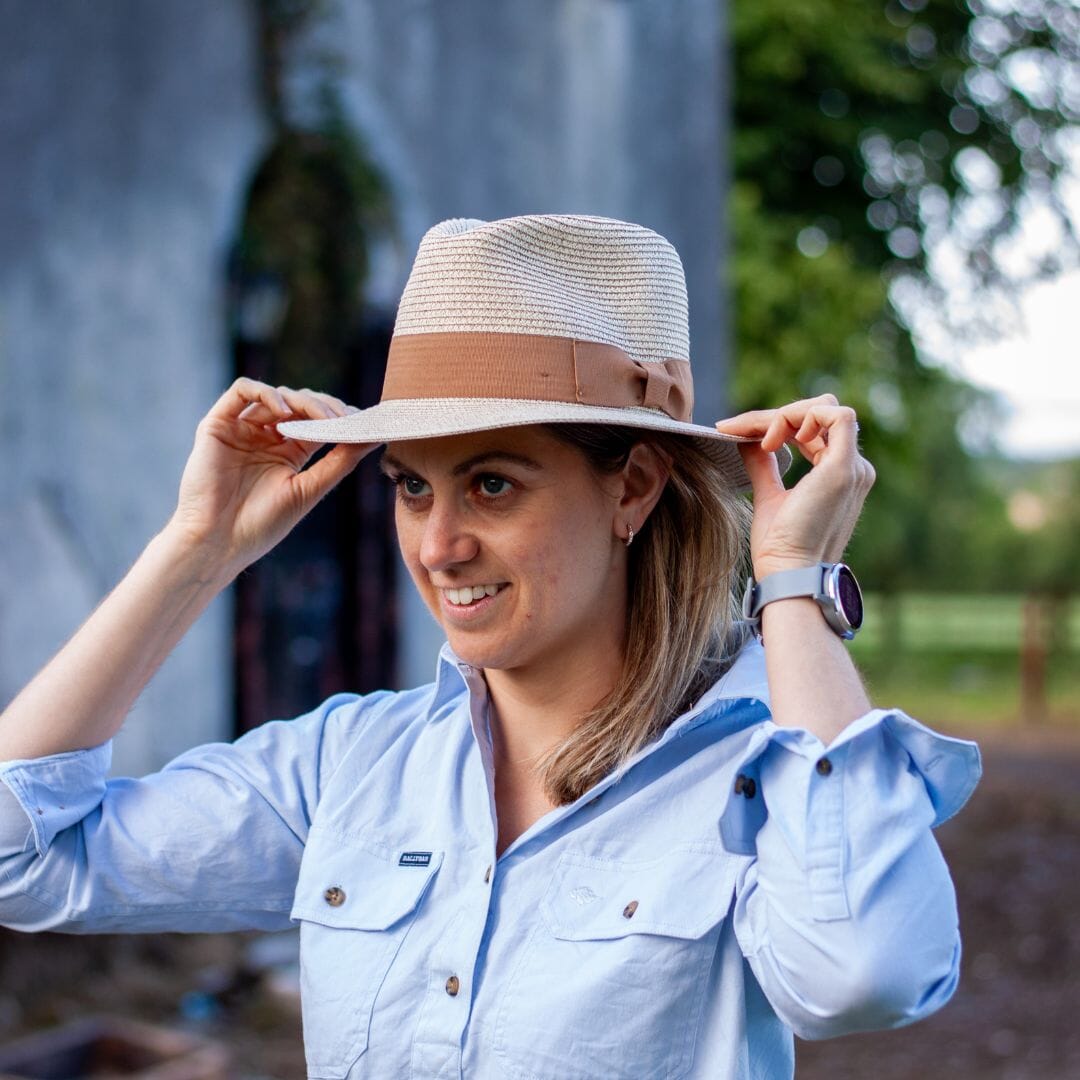 Ballybar Summer Straw Fedora Hat Ballybar 