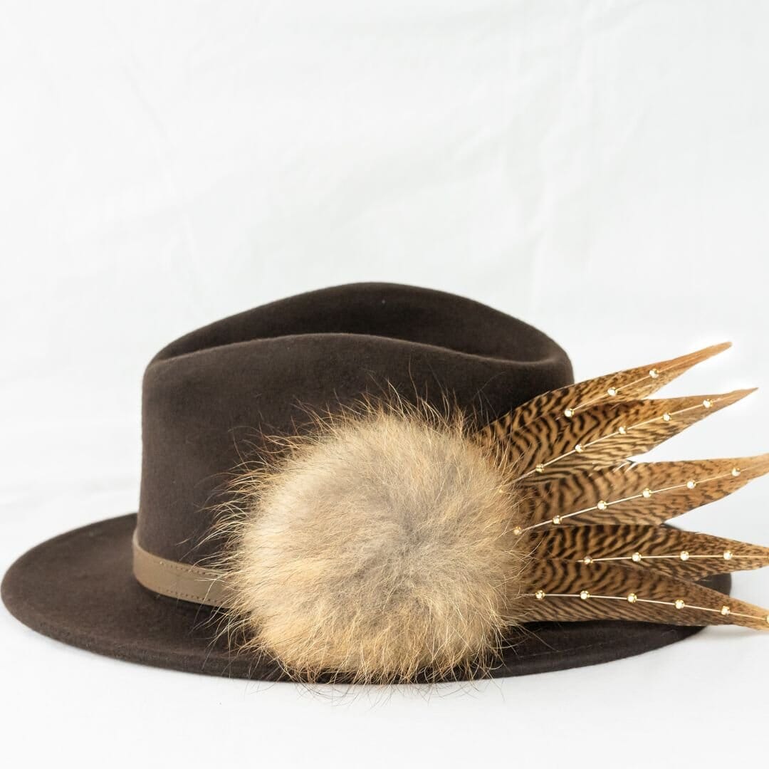 Feather Pins & Brooches Large Ballybar With Diamante's