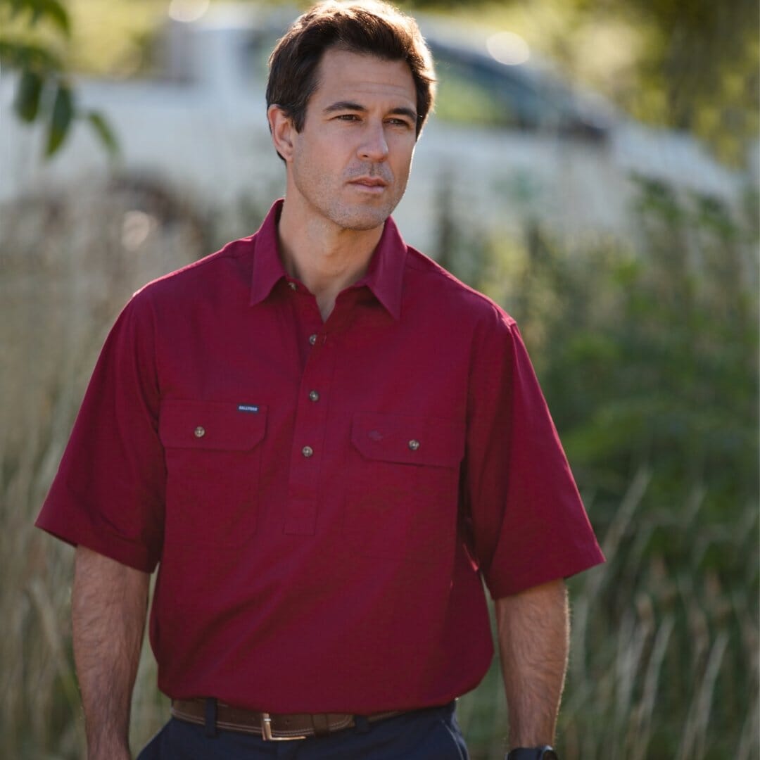 Men’s Country Cotton Work Shirt – Short Sleeve - Ballybar