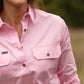 Women's Country Cotton Work Shirt Long Sleeved Ballybar 